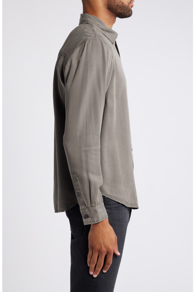Aiden Solid Lyocell Button-Up Shirt, Alternate, color, LIGHT STERLING