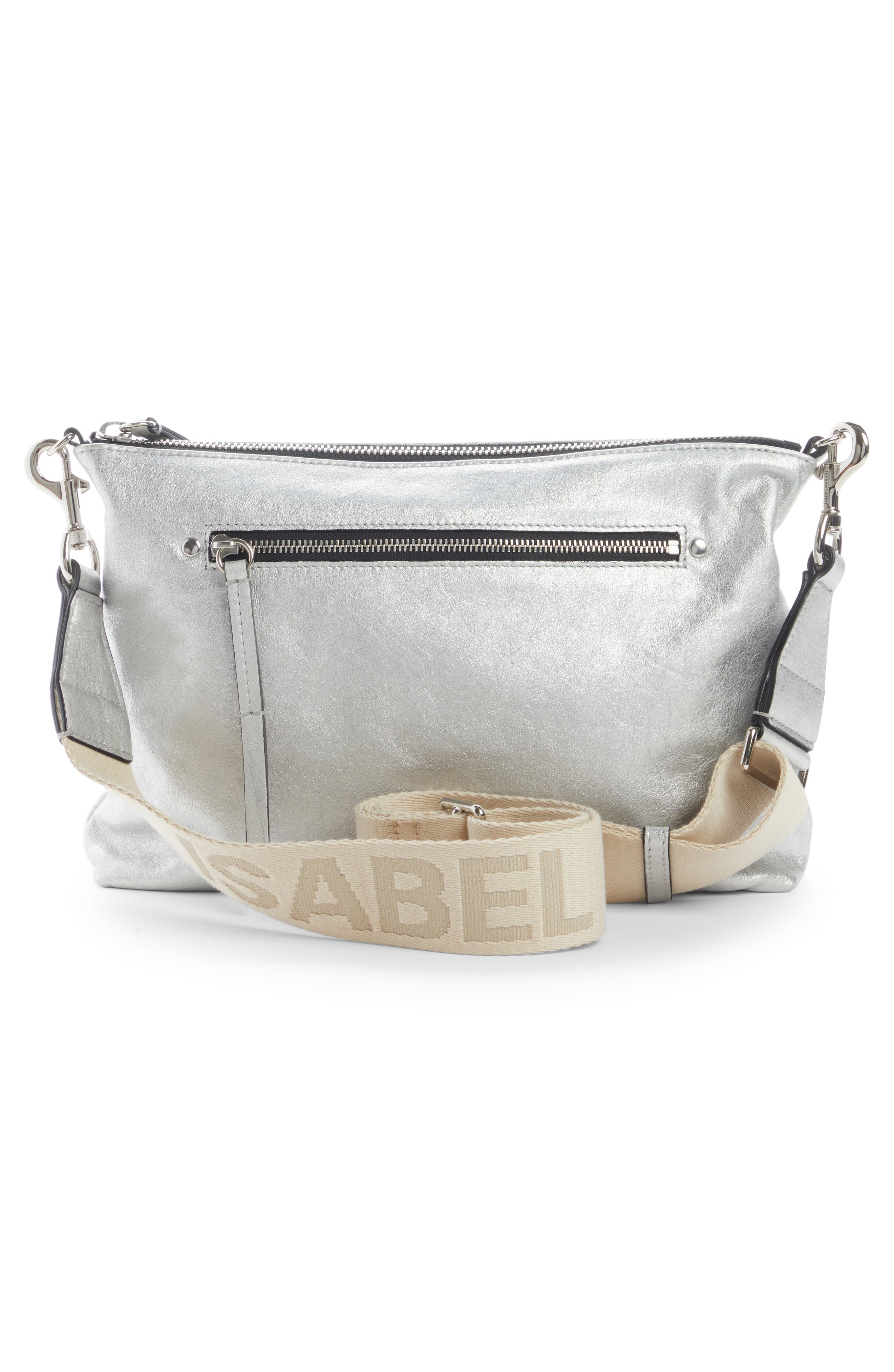 Isabel Marant New Nessah Leather Crossbody Bag, Alternate, color, 
