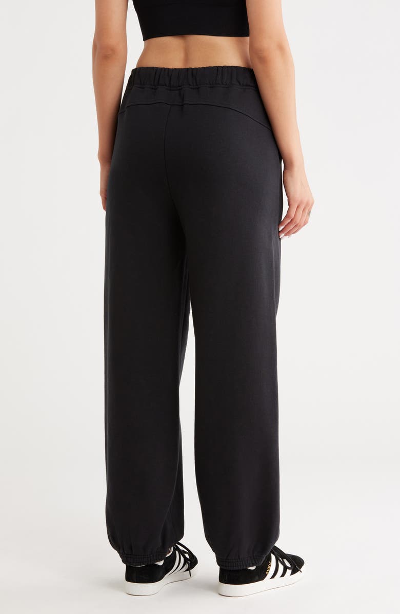 Z by Zella Feather Fleece Cinch Bottom Pants, Alternate, color, Black