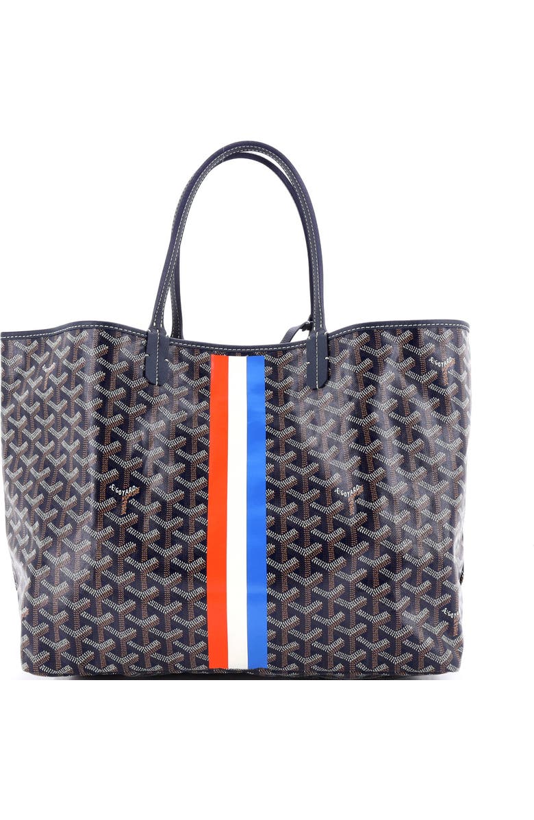Pre-Owned Goyard Saint Louis Tote Coated Canvas PM, Main, color, Blue