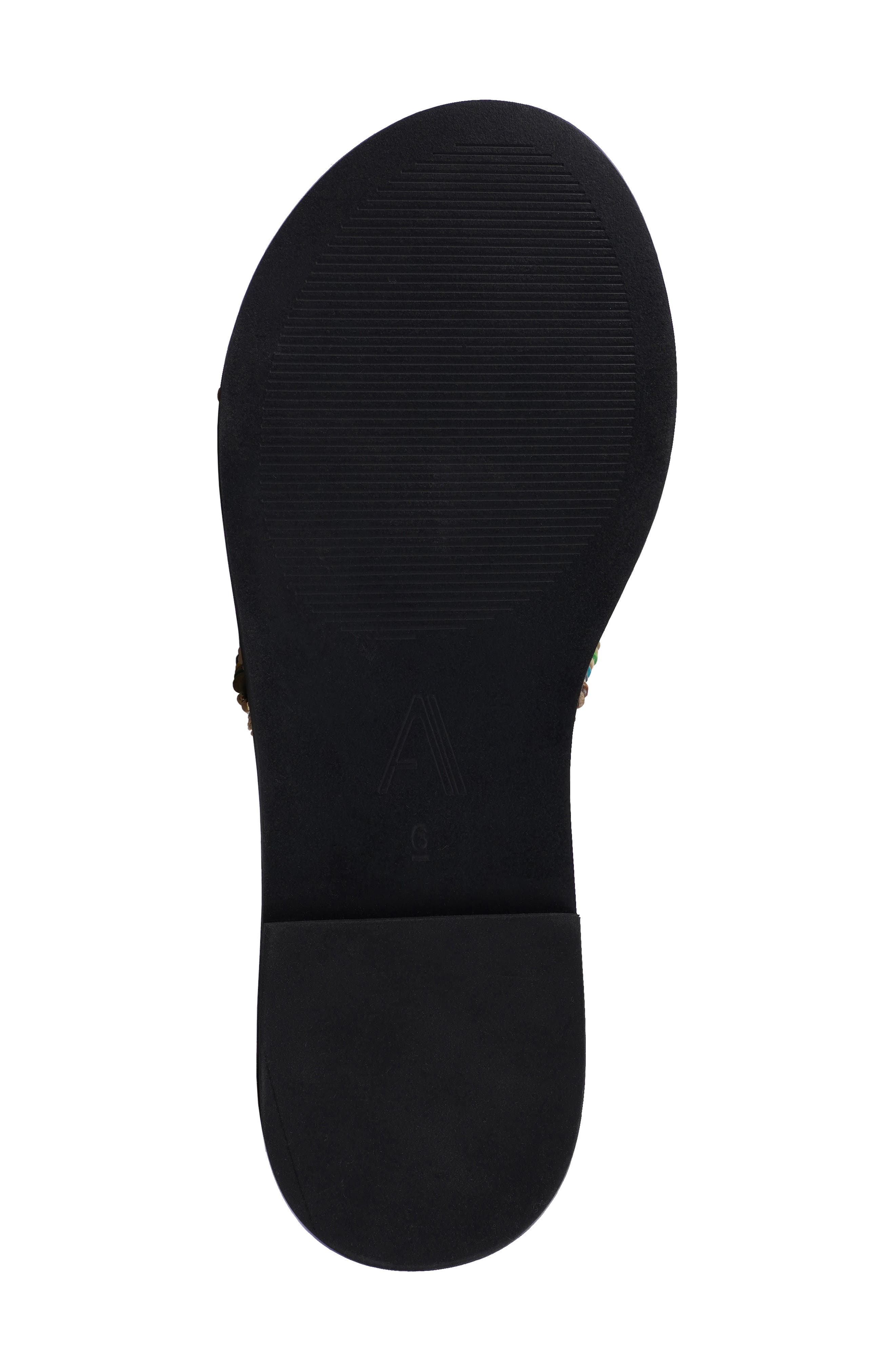 Artisan Crafted By Zigi Badalona Beaded Slide Sandal, Alternate, color, Black