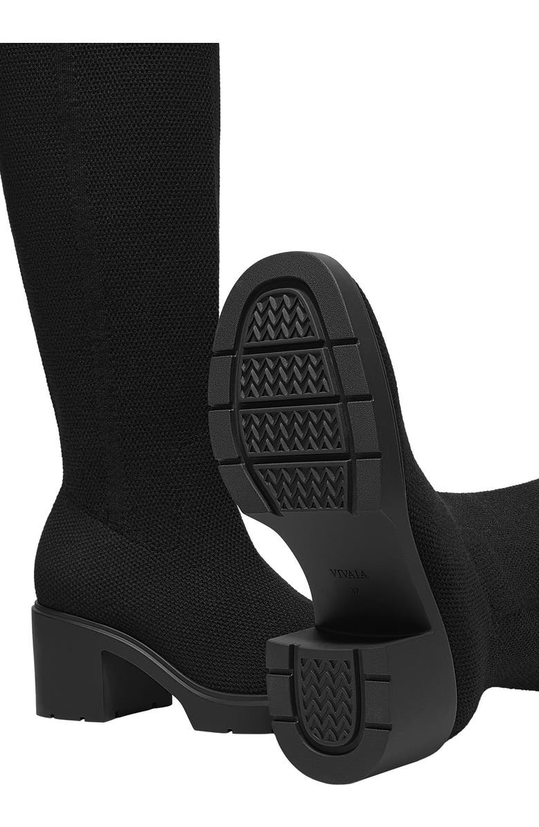 VIVAIA Fold-Over Square-Toe Knee-High Boots, Alternate, color, Black