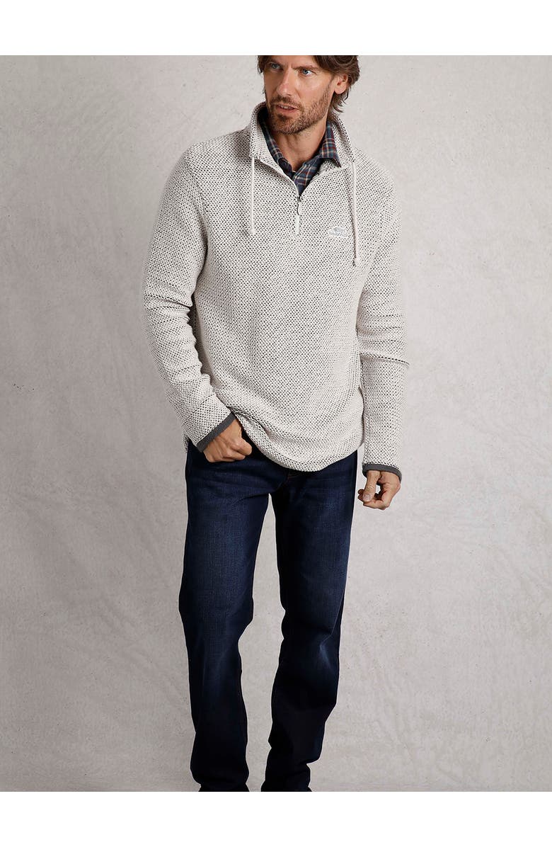 Weird Fish Cruiser 1/4 Zip Macaroni Sweatshirt, Alternate, color, Ecru