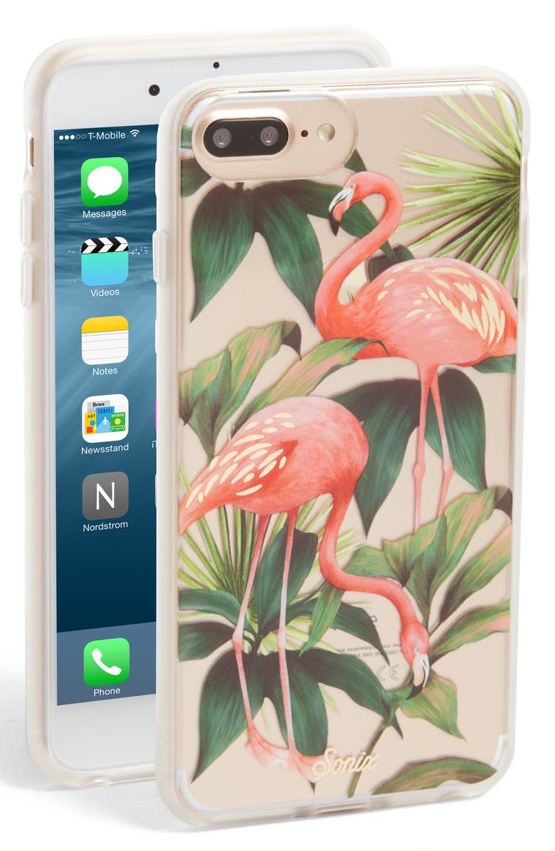 Sonix Flamingo Garden iPhone 6/6s/7/8 & 6/6s/7/8 Plus Case, Main, color,