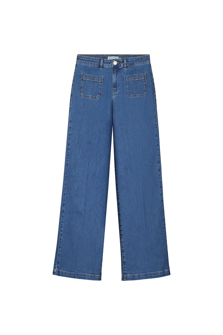 Robyn Denim Straight-Leg Stretch Jeans, Alternate, color, Washed Indigo