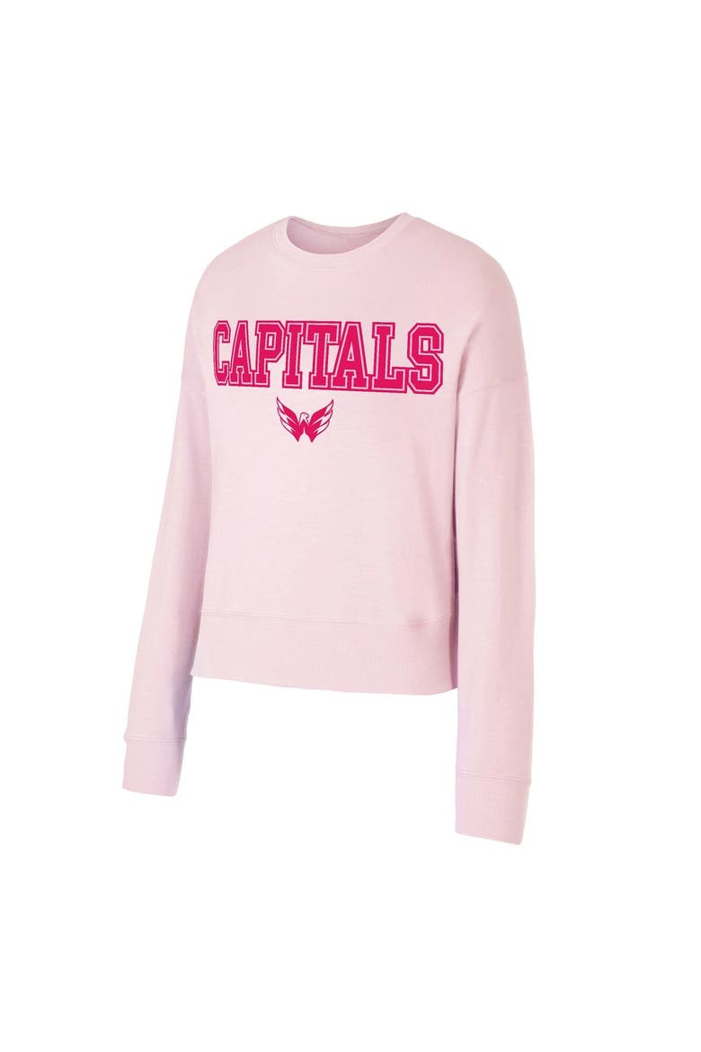 Women's Concepts Sport Pink Washington Capitals Tonal Pullover Sweatshirt, Alternate, color, Pink