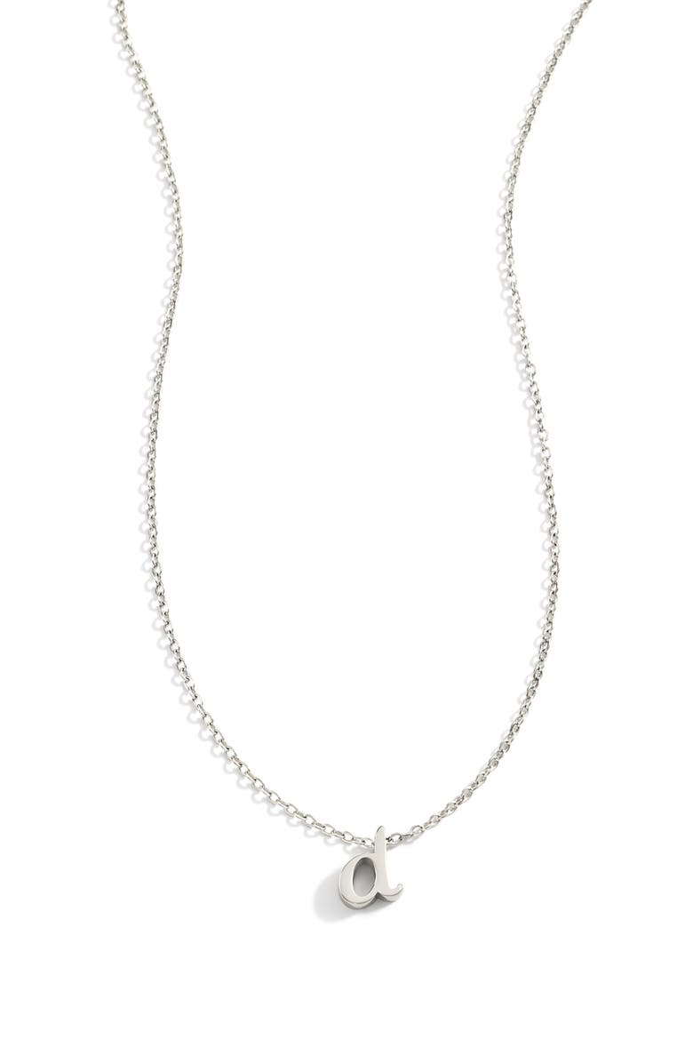 Tiny Script Initial Necklace, Main, color, Letter D