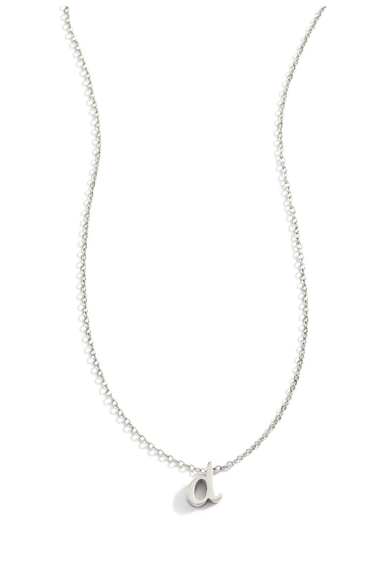 Mint & Lily Tiny Script Initial Necklace, Main, color, Letter D