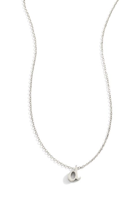 Tiny Script Initial Necklace