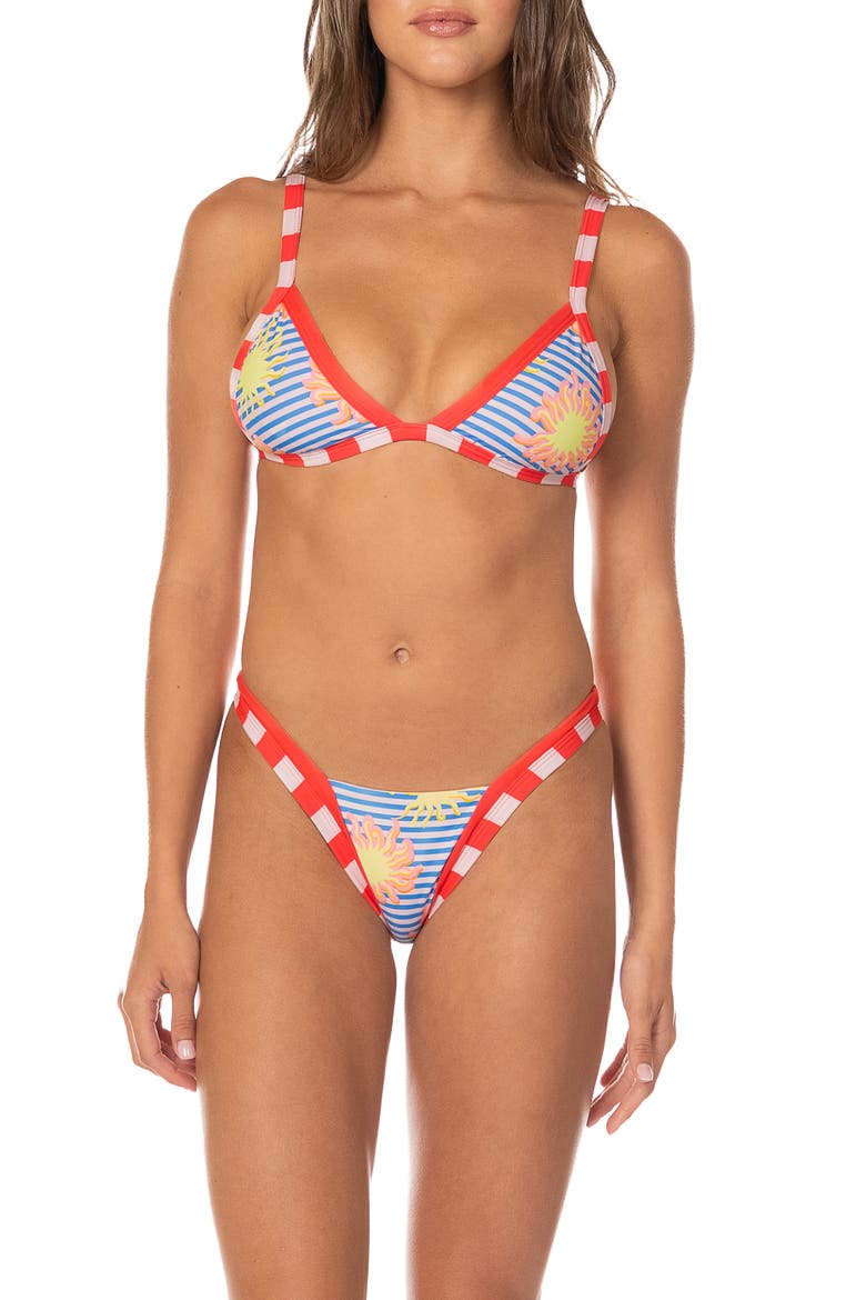 Awake in Light Trinity Reversible Bikini Bottoms, Alternate, color, OPEN BLUE