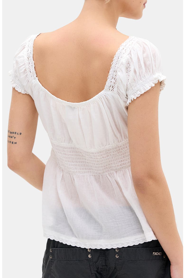 Faye Lace Top, Alternate, color, WHITE