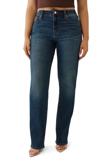 True Religion Sarah High Waist Straight Leg Jeans