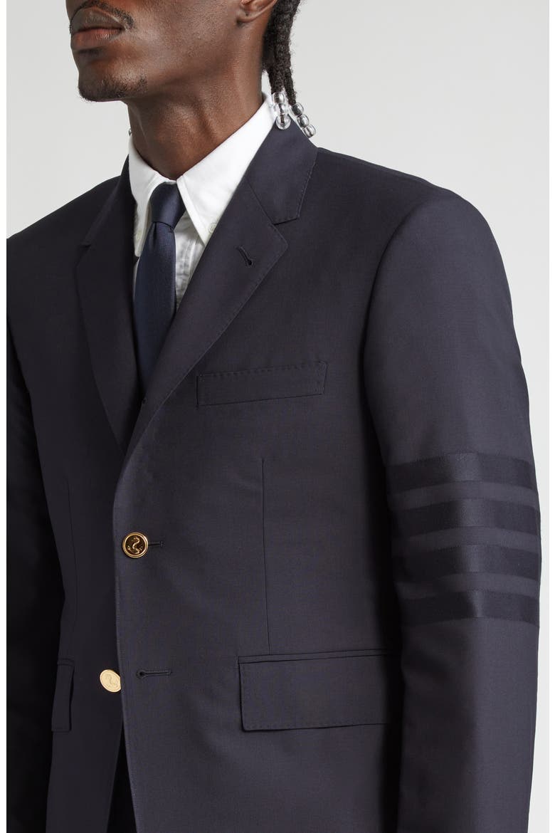 4 Bar Mélange Wool Sport Coat, Alternate, color, DARK BLUE