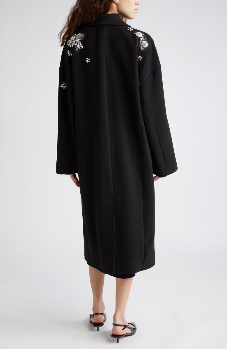 Cinq à Sept Crystal Ivy Gravis Embellished Coat, Alternate, color, 