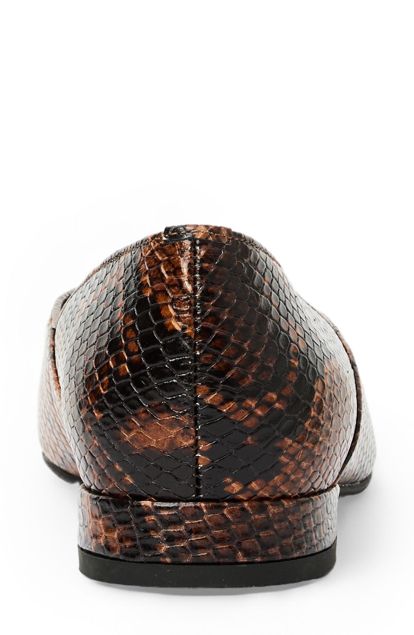 Bruno Magli Parma Pointed Toe Flat, Alternate, color, Brown/ Snake/ Black