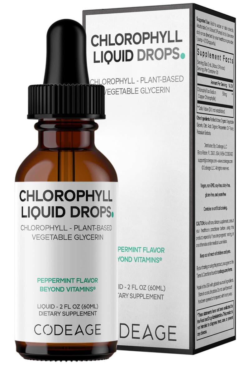 Chlorophyll Liquid Drops Supplement, Main, color, White