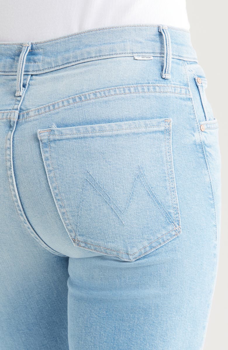MOTHER The Insider High Waist Fray Hem Crop Bootcut Jeans, Alternate, color, Friendly Reminder