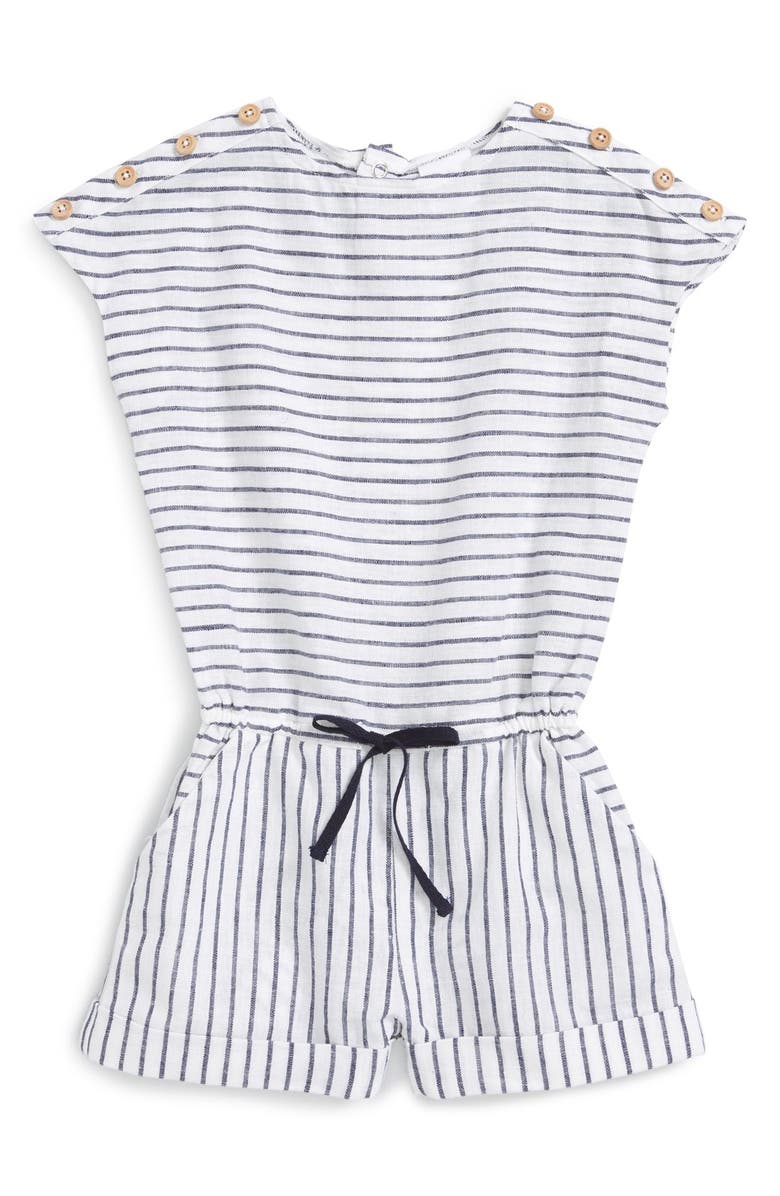 egg by susan lazar Stripe Drawstring Romper, Main, color, 