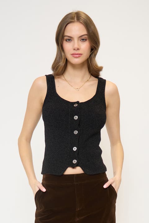 Ember Chenille Button Up Tank