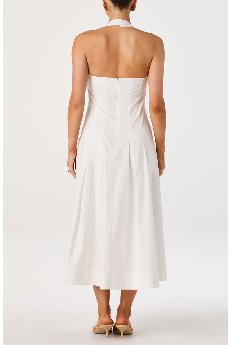 Janae Halter Midi Dress, Alternate, color, WHITE