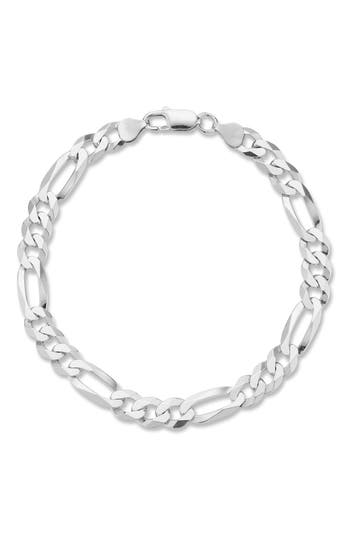 Yield Of Men Sterling Silver Figaro Link Bracelet In Metallic