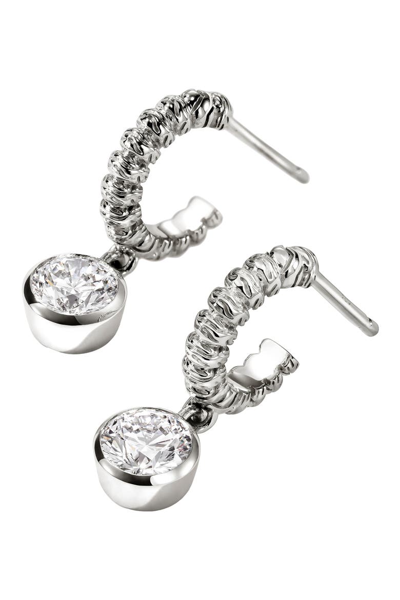JH Lovestruck Diamond Hoop Earrings, Alternate, color, SILVER