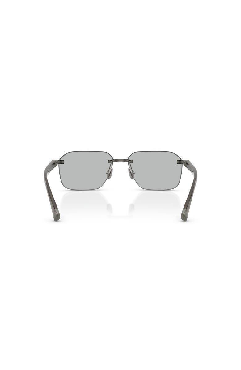 Brunello Cucinelli 57mm Rectangle optical glasses, Alternate, color, Grey