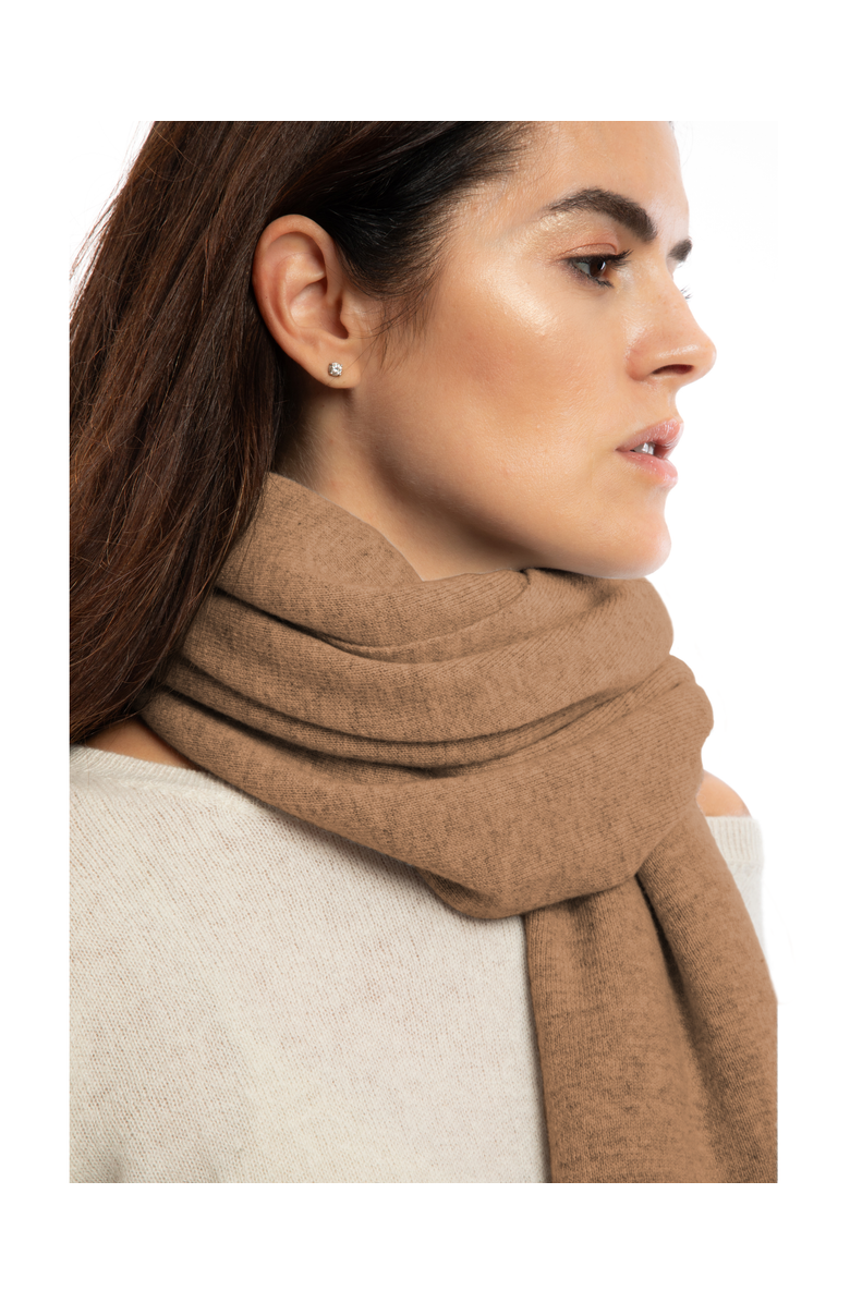Monticelli Cashmere Double-Knit Pure Cashmere Cape Wrap, Alternate, color, Camel