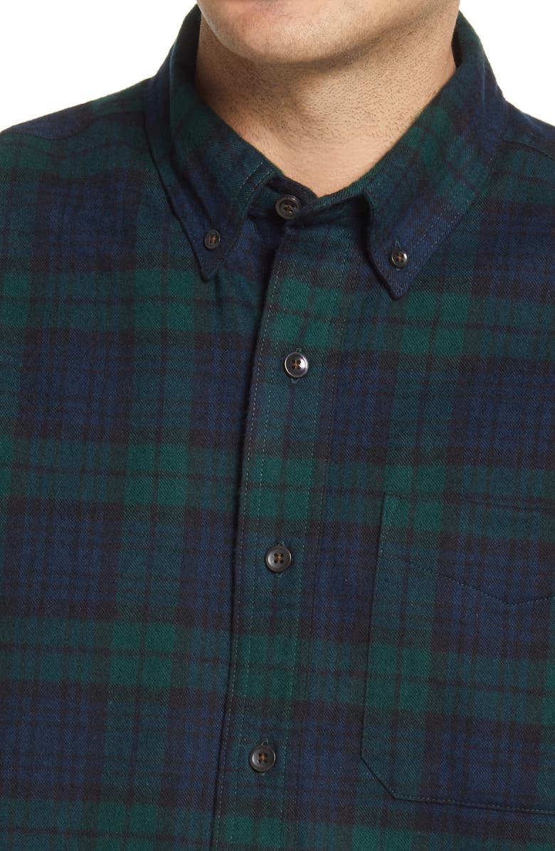 L.L.Bean Men's Traditional Fit Scotch Plaid Button-Down Flannel Shirt, Alternate, color, 