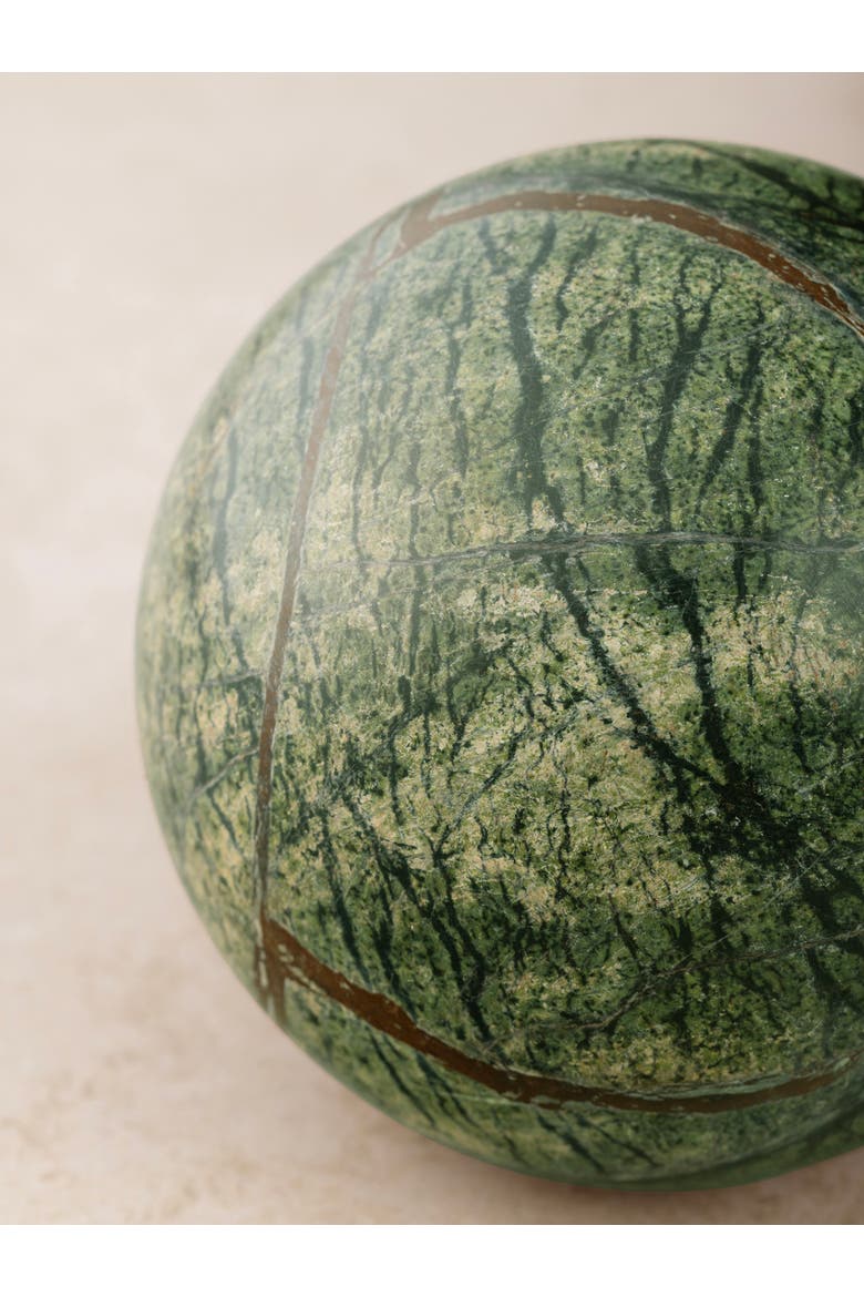 Forest Marble Sphere Object, Alternate, color, Moss Green