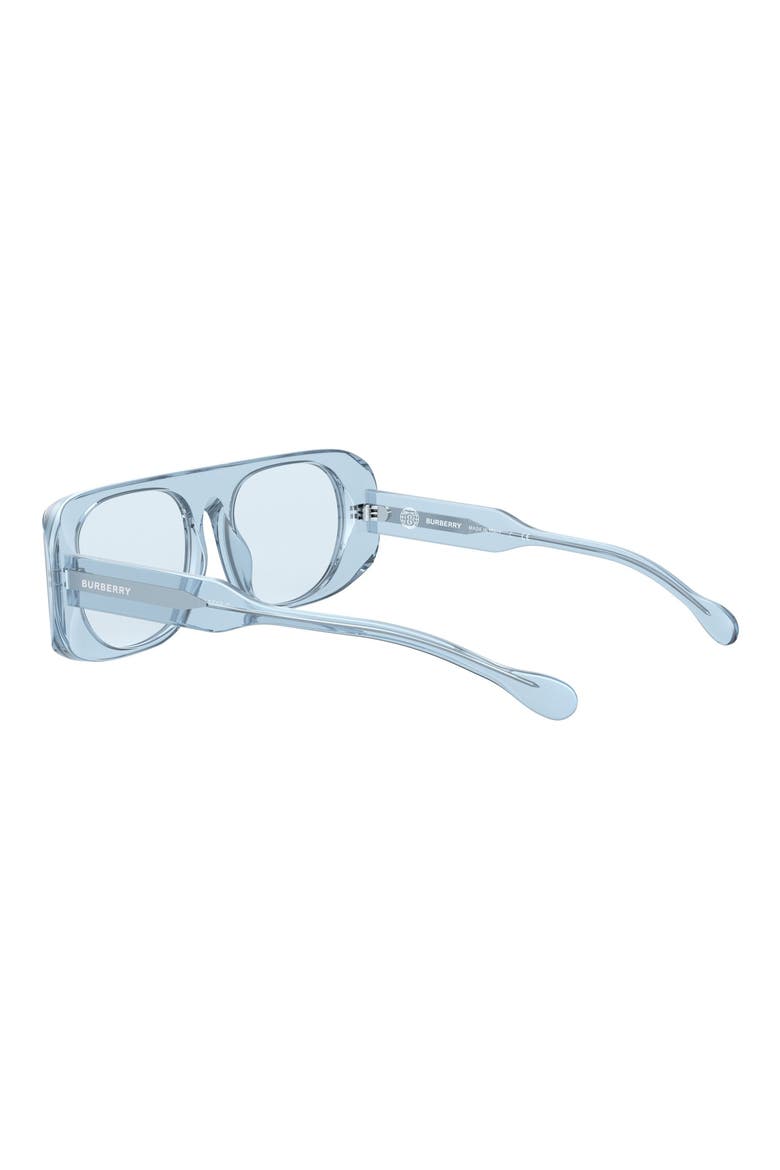 57mm Eclectic Luxury Shield Sunglasses, Alternate, color, TRANSPAREN