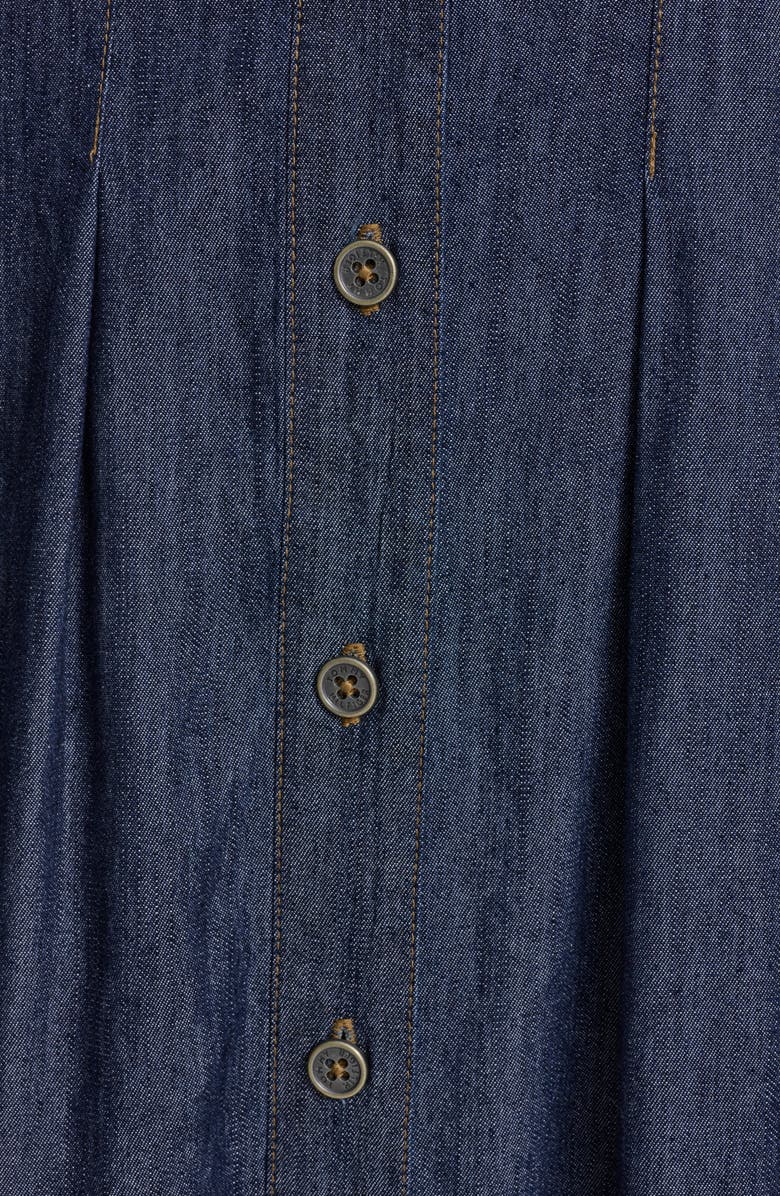 Tommy Hilfiger Sleeveless Cotton Blend Chambray Shirtdress, Alternate, color, Dark Wash