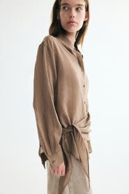 H&M Scarf-detail Shirt
