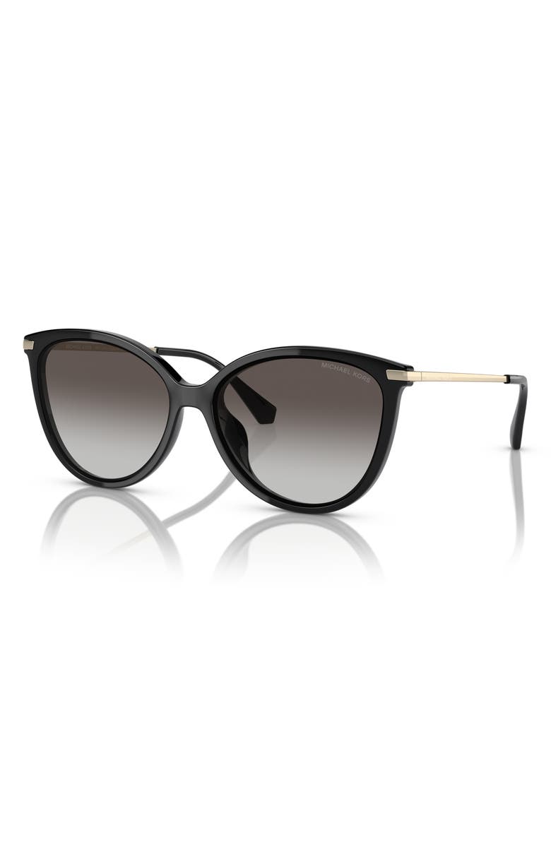Michael Kors 56mm Gradient Cat Eye Sunglasses, Alternate, color, Black