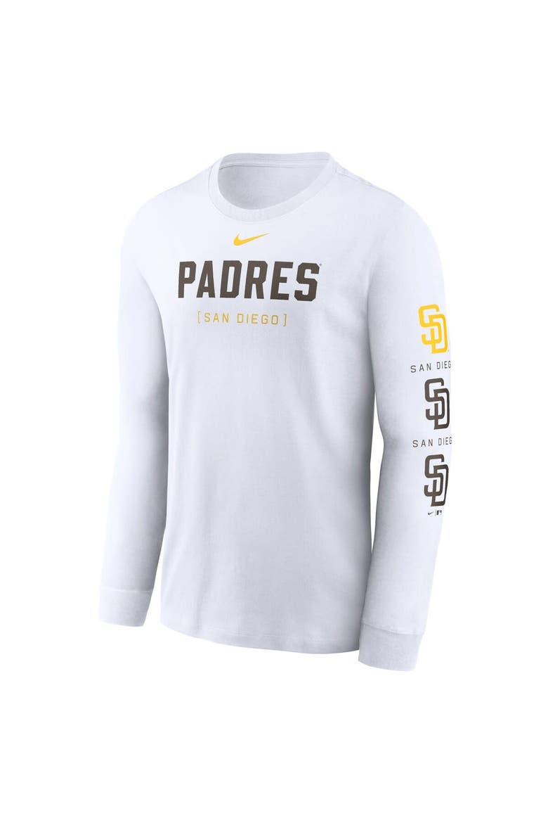 Men's Nike White San Diego Padres Repeater Long Sleeve T-Shirt, Alternate, color, White