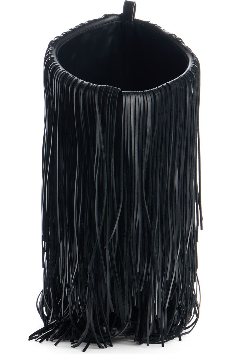 Balenciaga Avenue Fringe Pointed Toe Boot, Alternate, color, Black