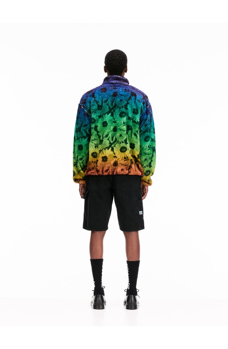 vowels Printed Fleece Jacket, Alternate, color, Multi