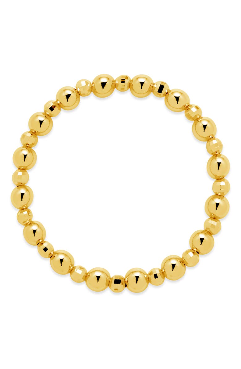 Sterling Forever Summer Beaded Stretch Bracelet, Alternate, color, Gold