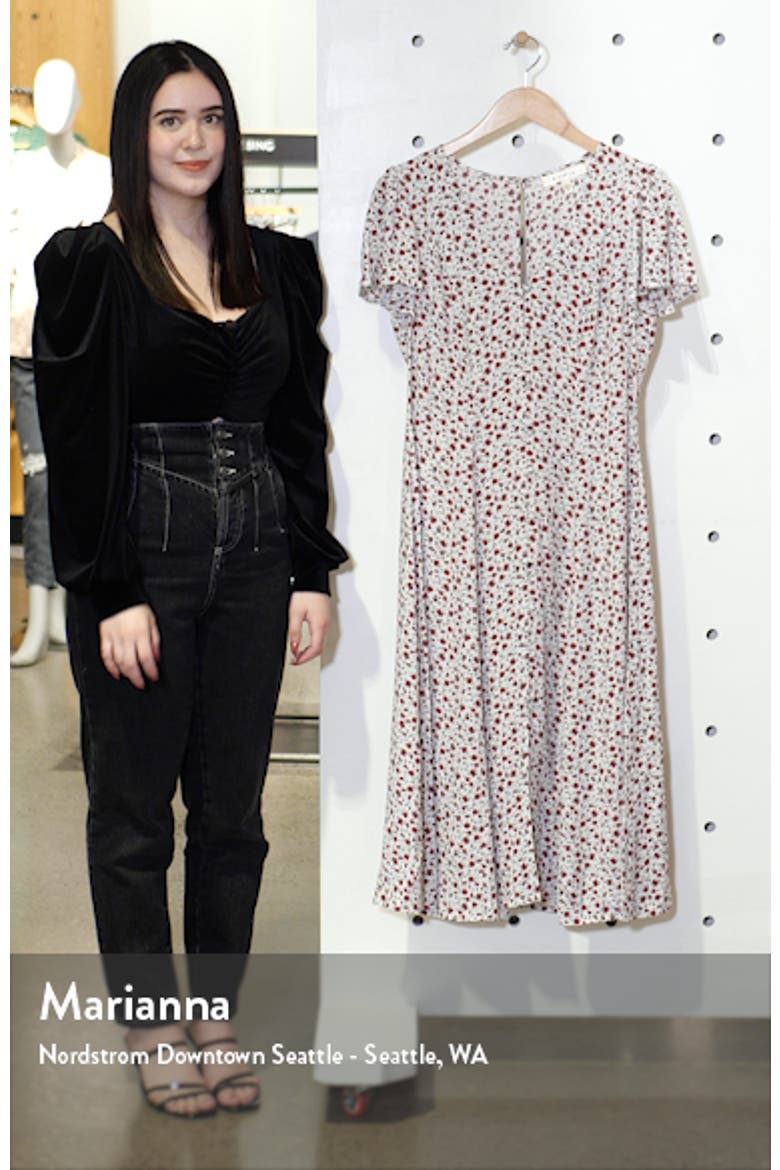 Button Front Flutter Sleeve Midi Dress video
