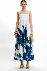 DIARRABLU Cotton Poplin Oria Midi Dress Ula