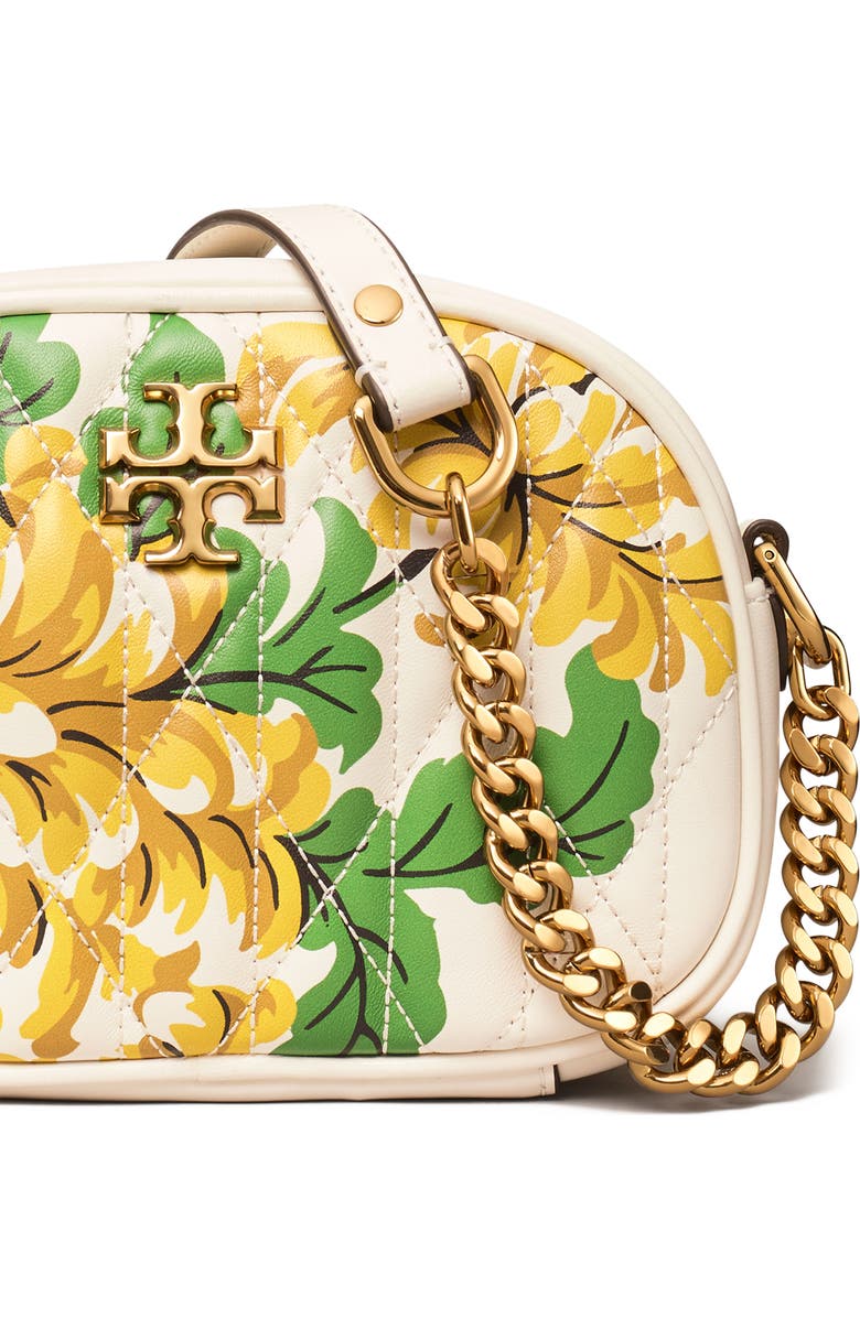 Tory Burch Kira Quilted Floral Leather Crossbody Bag, Alternate, color,