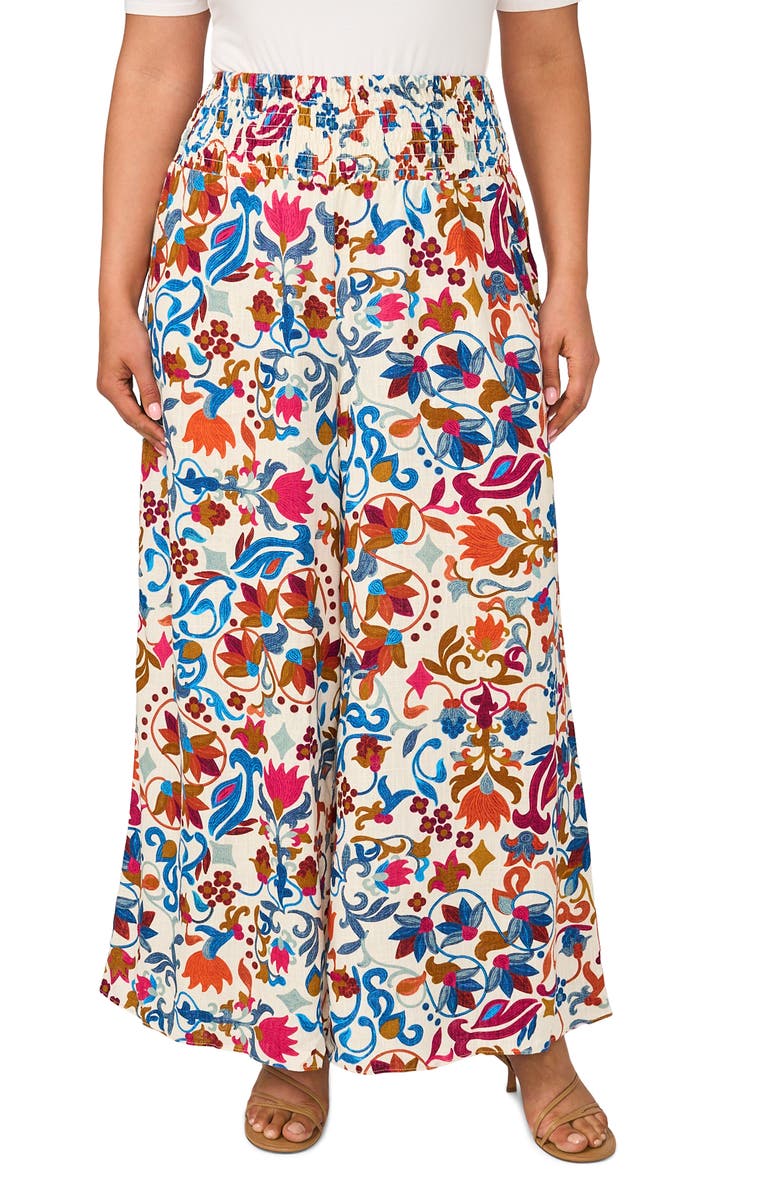 Vince Camuto Wide Leg Pants, Alternate, color, Orange Fizz