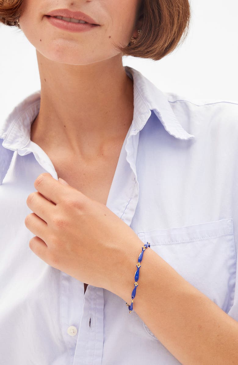 Clare V. Sardine Bracelet, Alternate, color, Coblt