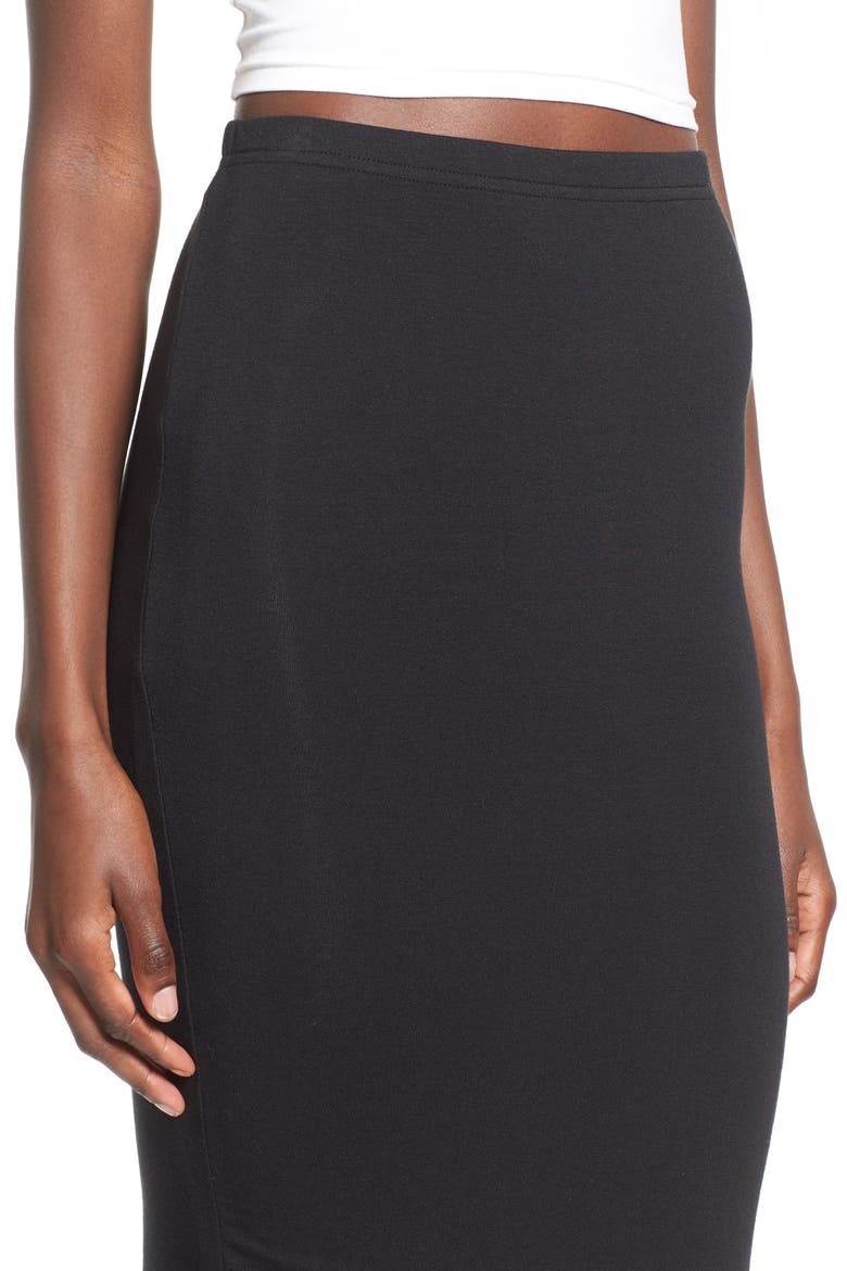 Stretch Knit Tube Skirt, Alternate, color, BLACK
