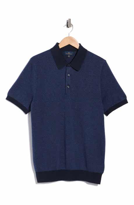 Herringbone Short Sleeve Knit Polo