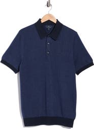 Brooks Brothers Herringbone Short Sleeve Knit Polo