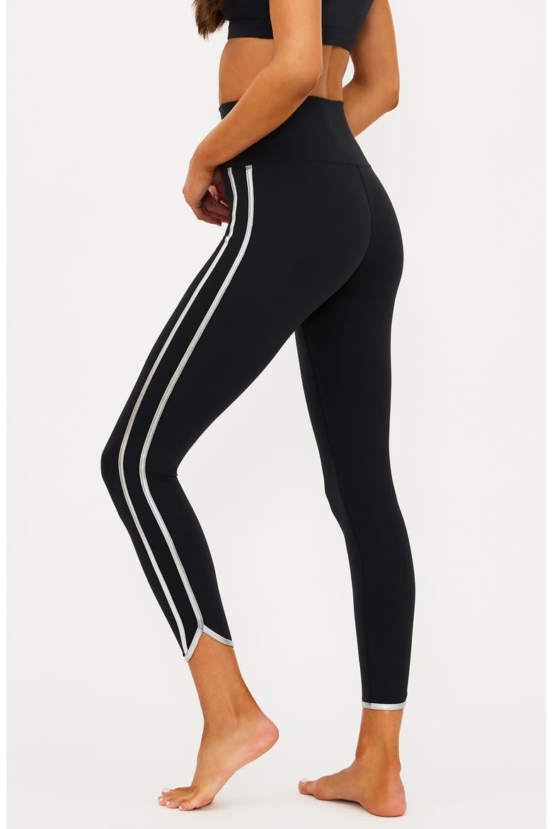 Nella Side Stripe Ankle Leggings, Alternate, color, MIDNIGHT SILVER SHINE