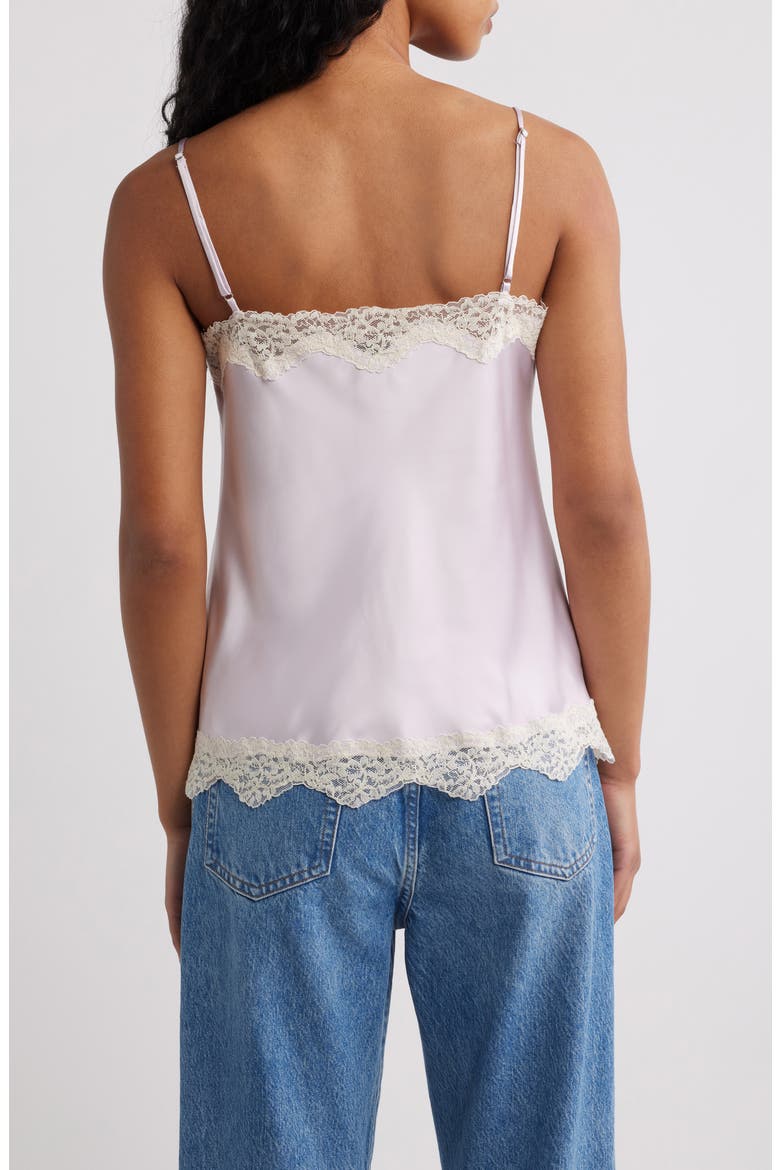 Delicat Satin Lace Trim Camisole, Alternate, color, LIGHT/ PASTEL PURPLE