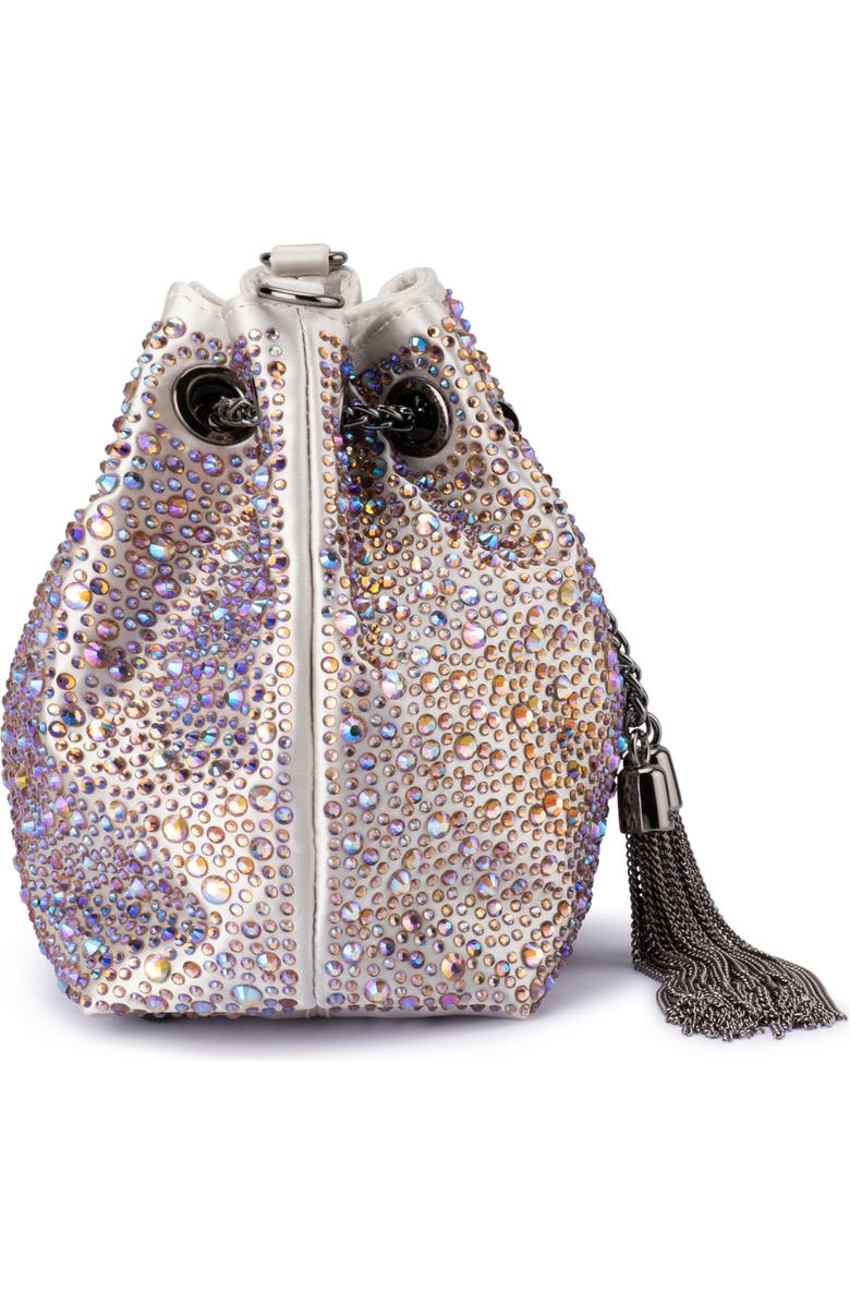 Olga Berg Mika Crystal Drawstring Top Handle Bag, Alternate, color, Pastel