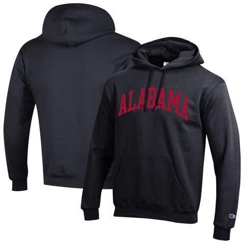 Men's Champion  Black Alabama Crimson Tide Basic Arch Fleece Pullover Hoodie
